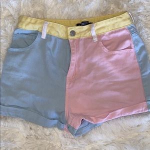 Colorblock Pastel Shorts
